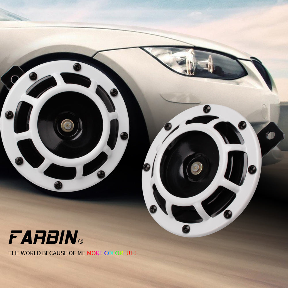 FARBIN Car Horn 12v Loud Motorcycle Horns High/Low Supertone Truck Horn Kit Electric Train Horn for Car