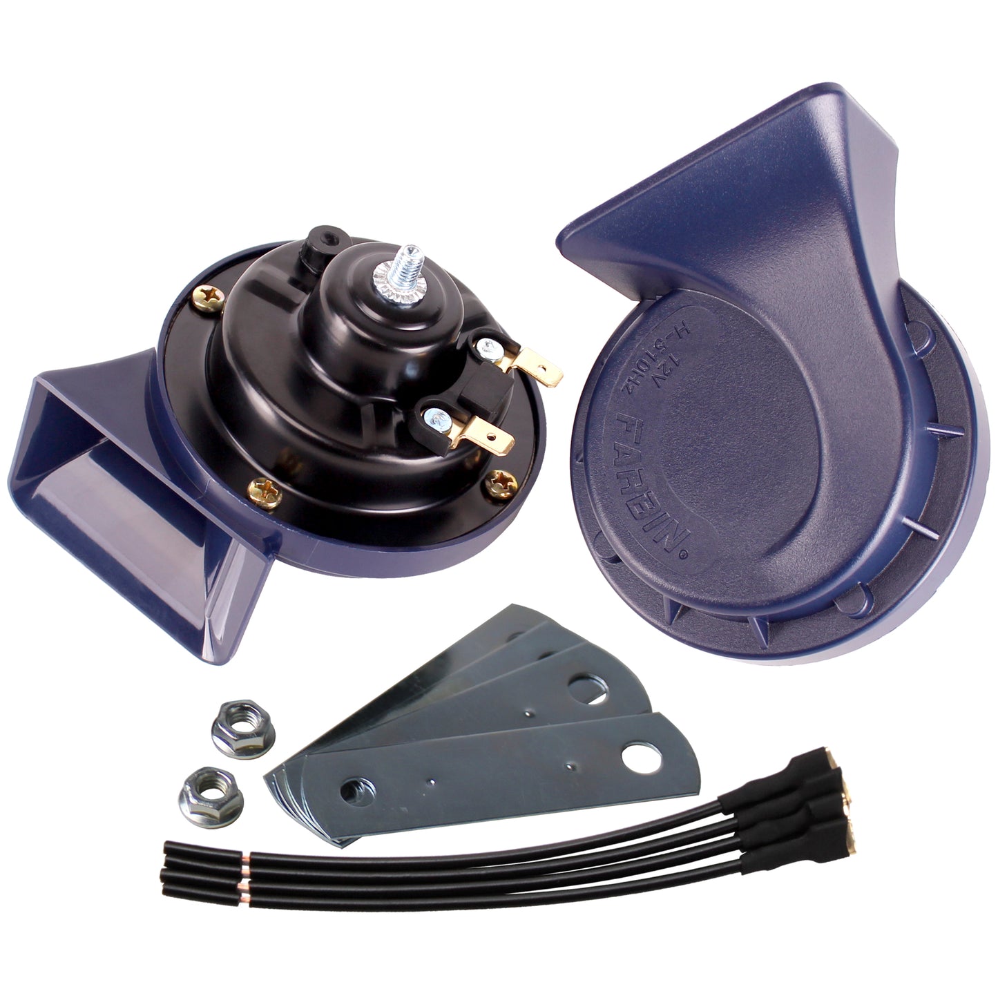 FARBIN Waterproof Auto Horn 12V Car Horn Loud Dual-Tone Electric Snail Horn Kit Universal for Any 12V Vehicles