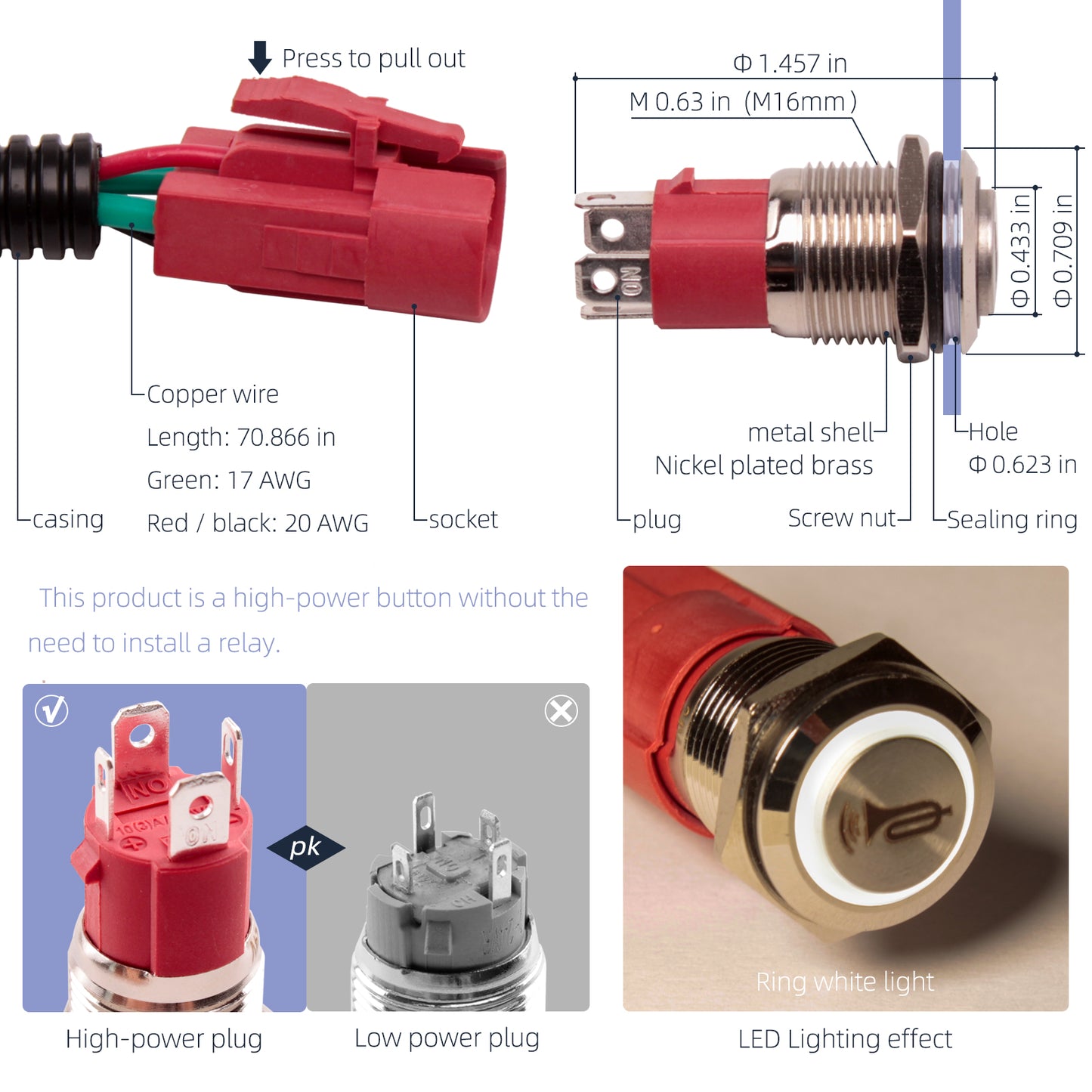 FARBIN Super Loud Disc Electric Horn 12V 105db Mini Metal Waterproof Alarm Air Horn Kit For Bikes Motorcycle Car Accessory