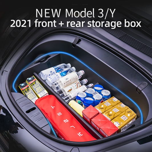 Front Trunk Storage Box For Tesla  Model 3/Y Car Dustproof Pad Accessories Waterproof Storage Box Tray Storage Car Organizer
